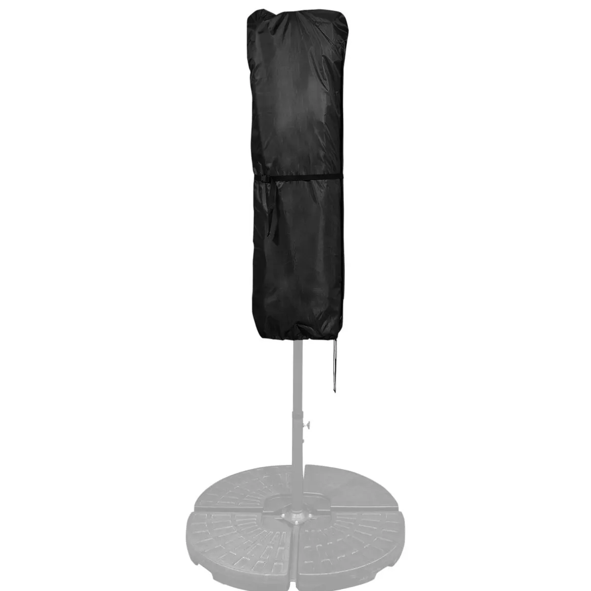 Abdeckplane für Doppel-Sonnenschirm mit LED 460 x 270 cm schwarz | GONSER.CH