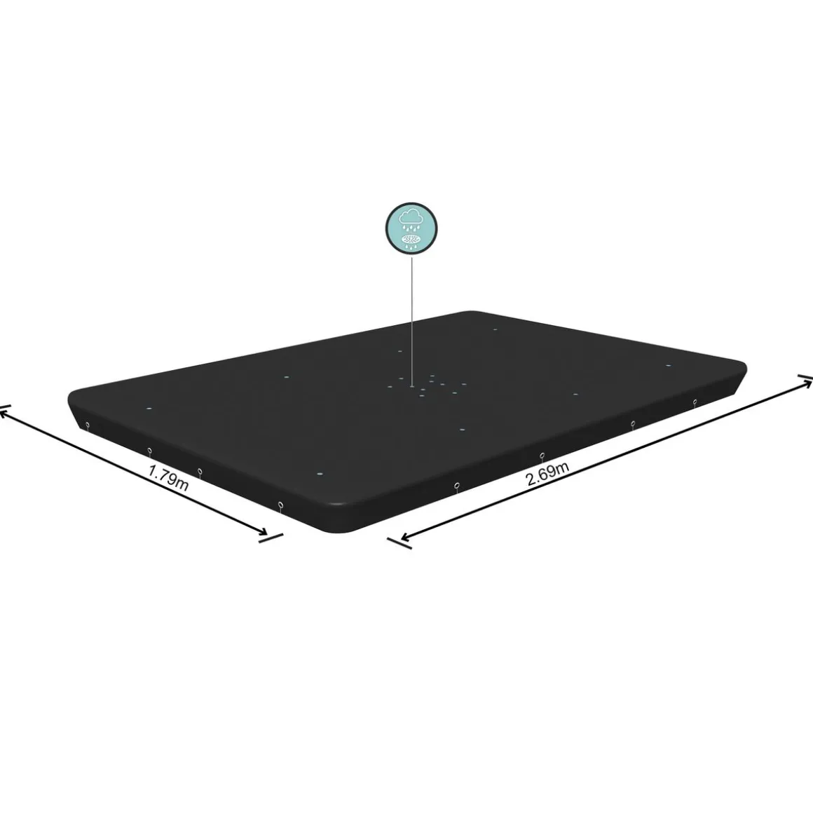 Abdeckplane für Pool 282 x 196 cm