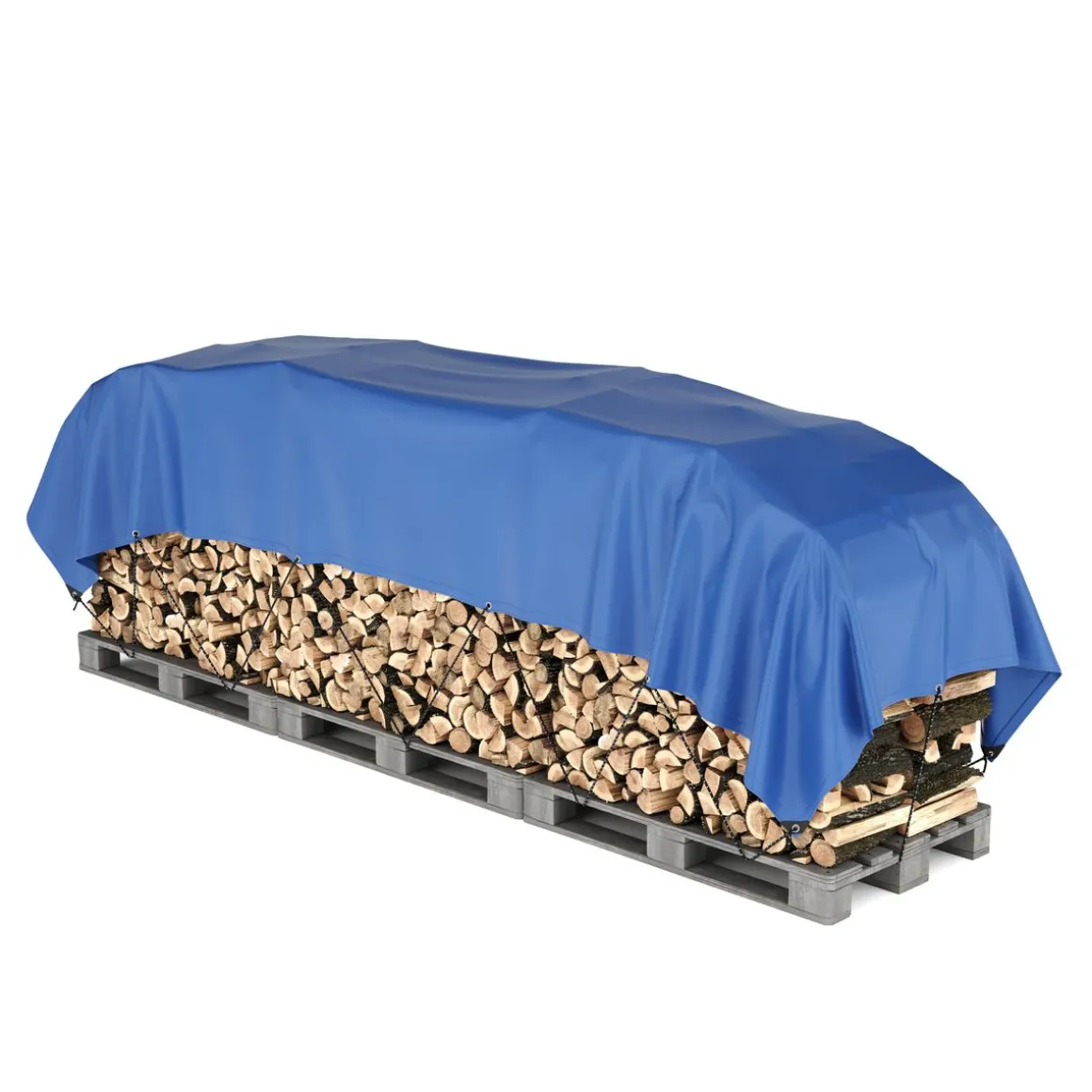 Abdeckplane PVC 450g/m2 blau 2 x 5 m