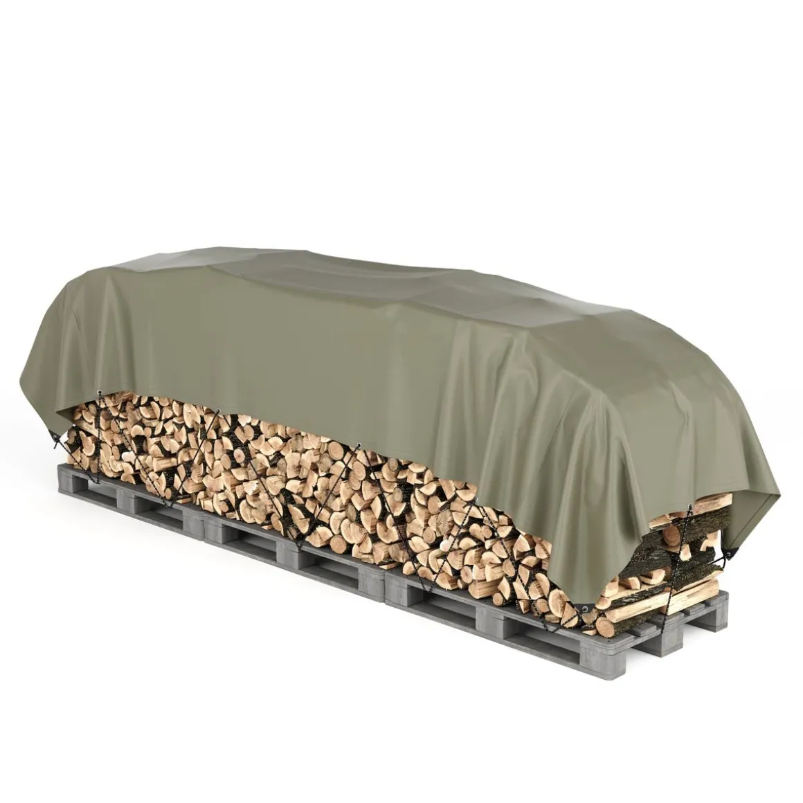 Abdeckplane PVC 450g/m2 olive 2 x 5 m