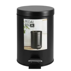 Abfalleimer Edelstahl 3L schwarz