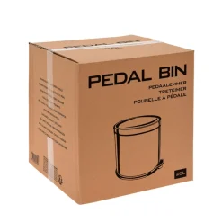 Abfalleimer Edelstahl 20L silber