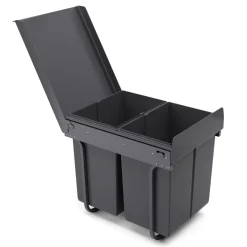 Abfalleimer 2 Fächer 40L