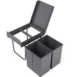 Abfalleimer 2 Fächer 40L