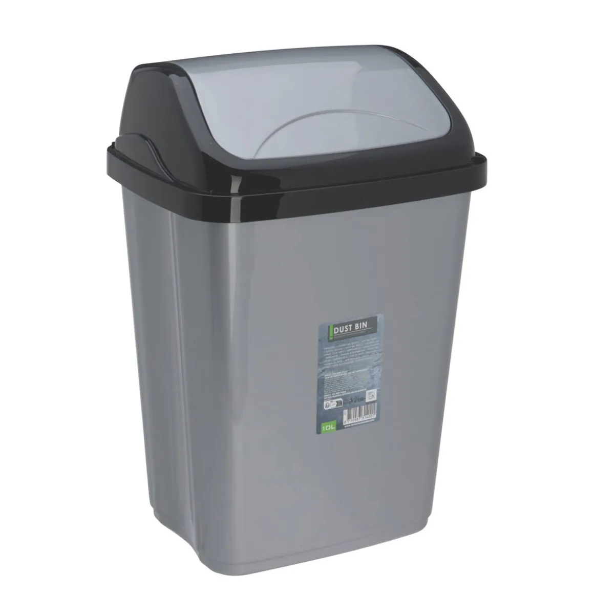 Abfalleimer 10L anthrazit/schwarz