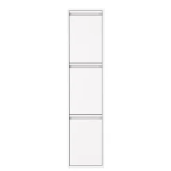 Abfalleimer Metall 3 Fächer 51L weiss