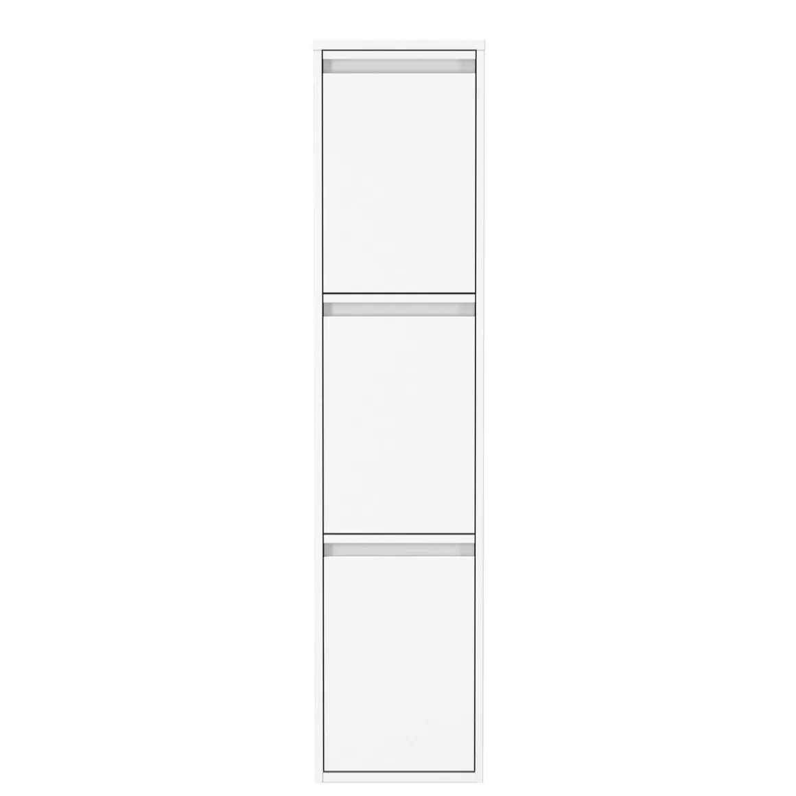 Abfalleimer Metall 3 Fächer 51L weiss