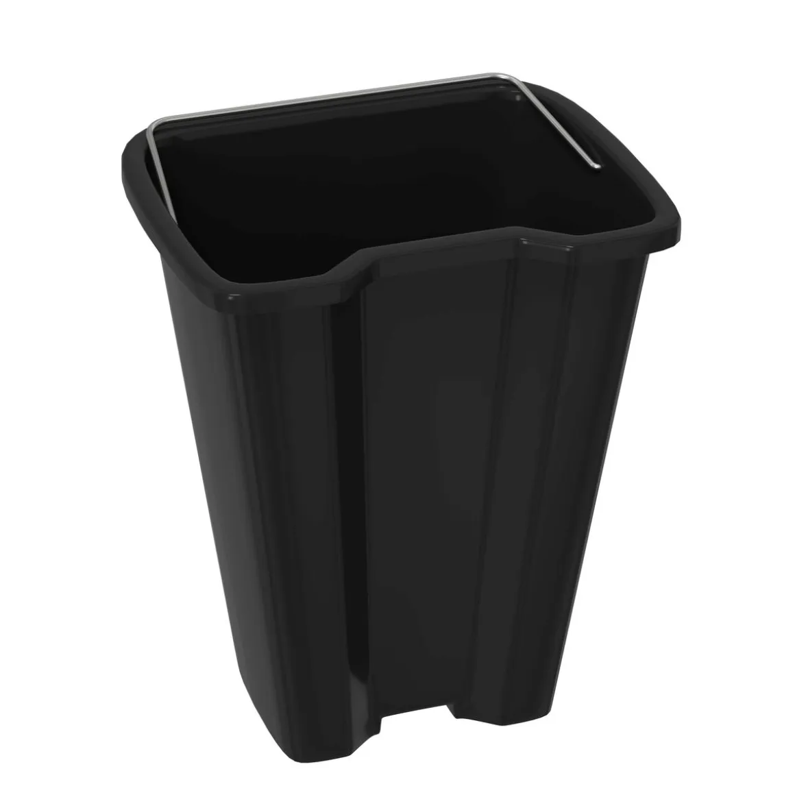 Abfalleimer Metall 3 Fächer 51L weiss