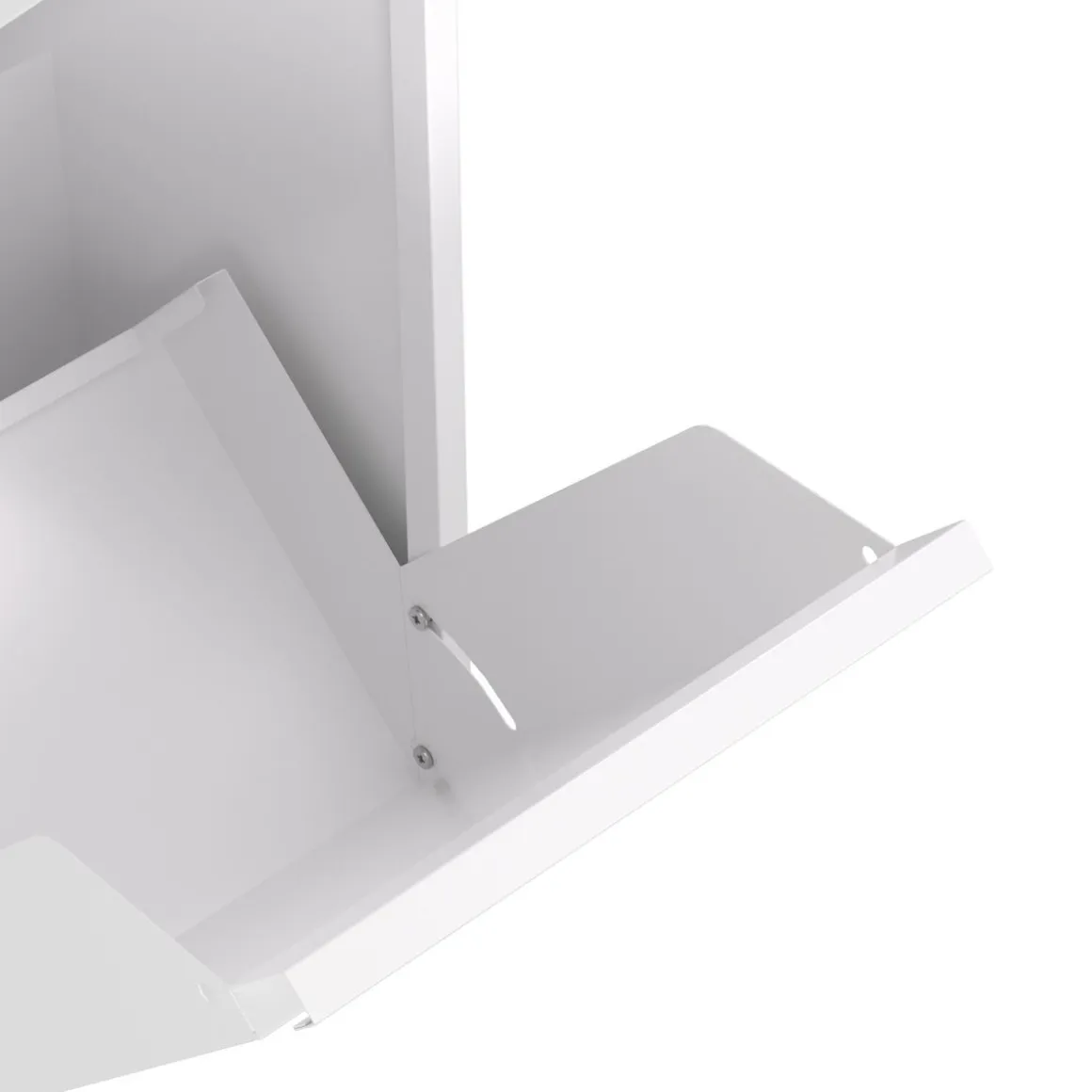 Abfalleimer Metall 3 Fächer 51L weiss
