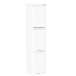 Abfalleimer Metall 3 Fächer 51L weiss