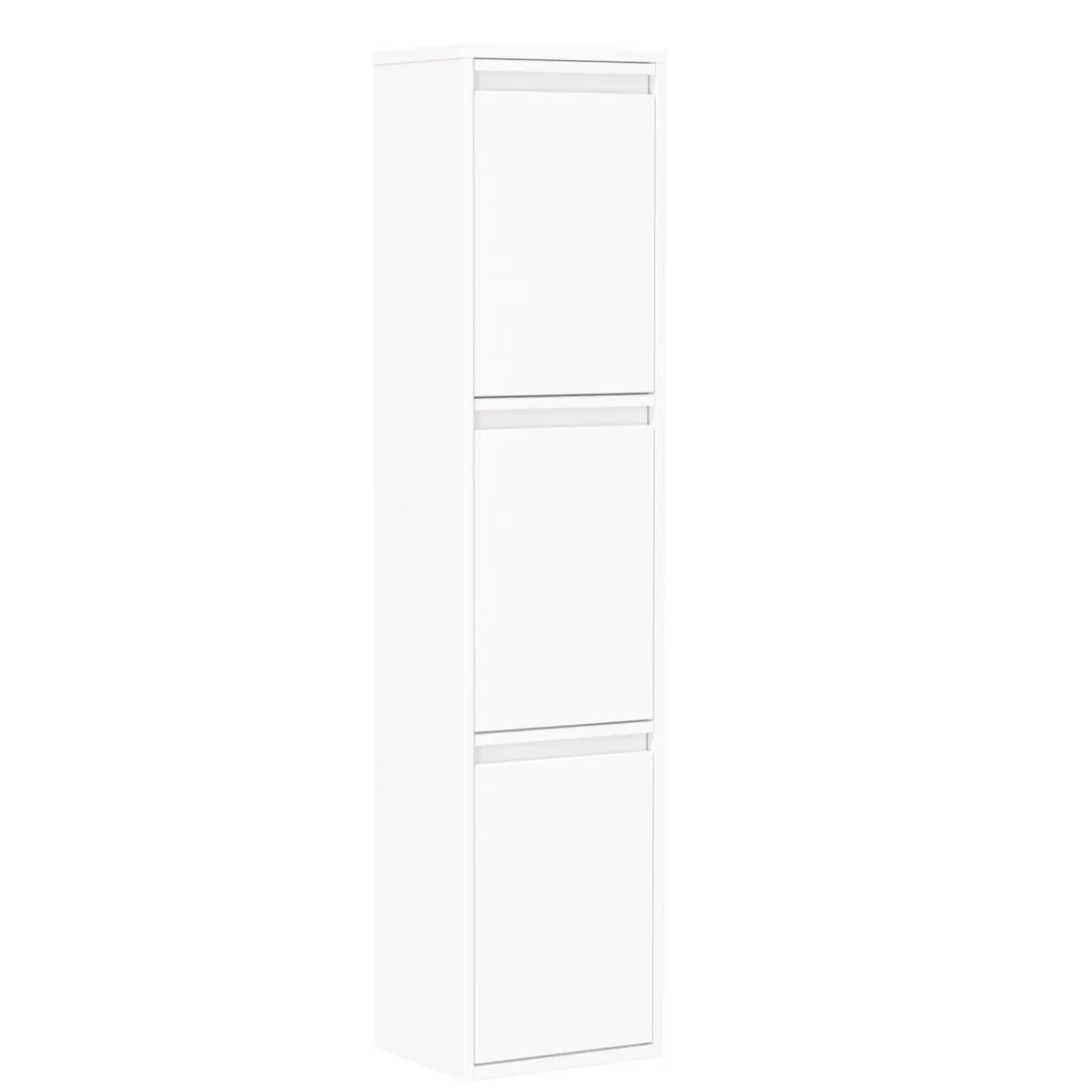 Abfalleimer Metall 3 Fächer 51L weiss