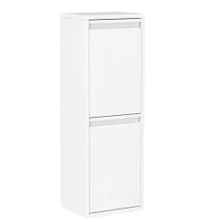 Abfalleimer Metall 2 Fächer 34L weiss