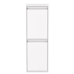 Abfalleimer Metall 2 Fächer 34L weiss