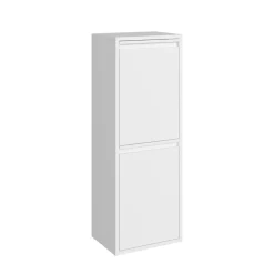 Abfalleimer Metall 2 Fächer 30L weiss