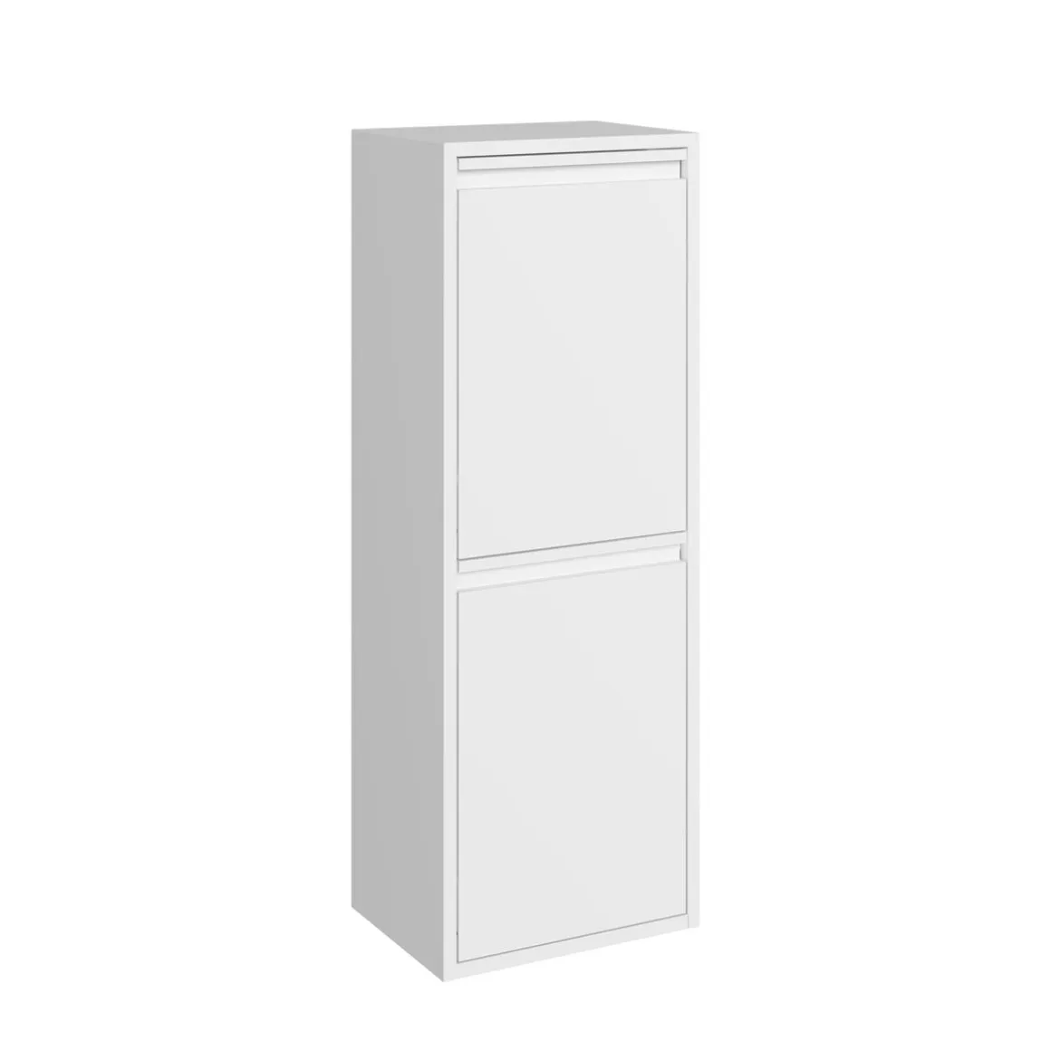 Abfalleimer Metall 2 Fächer 30L weiss