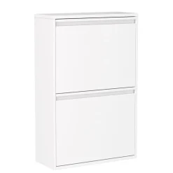 Abfalleimer Metall 4 Fächer 68L weiss