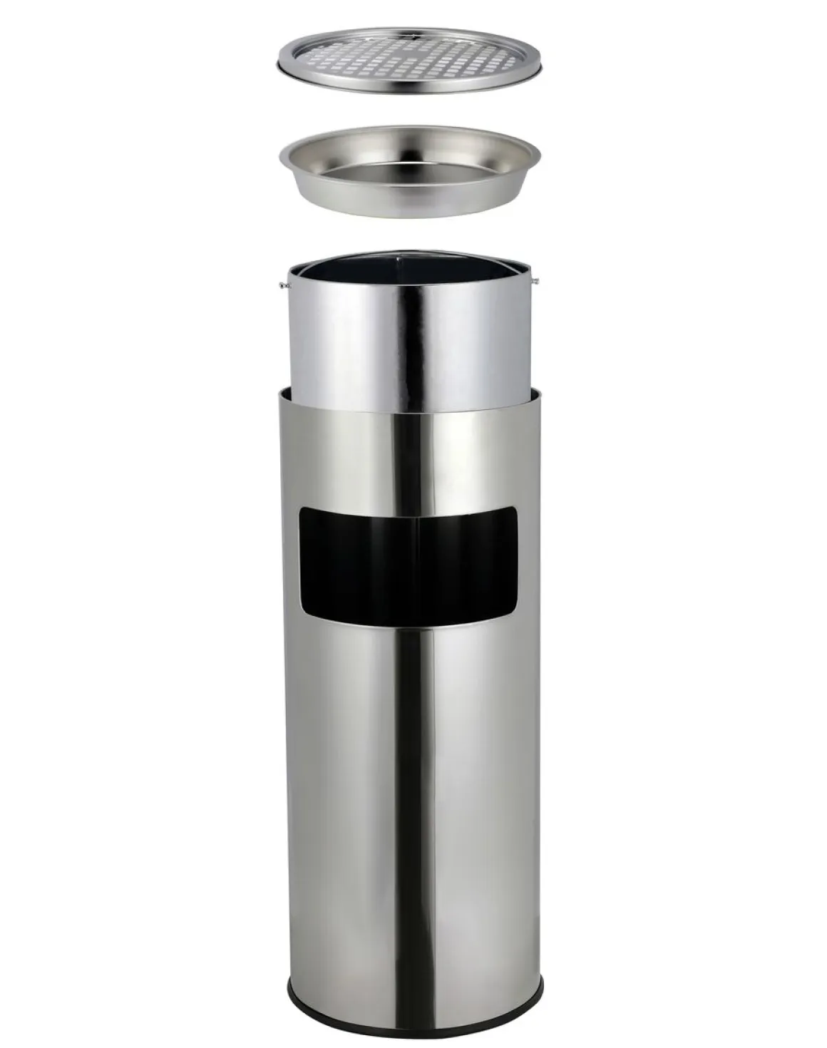 Abfalleimer mit Aschenbecher 30L