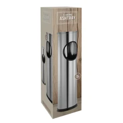 Abfalleimer mit Aschenbecher Edelstahl 10L
