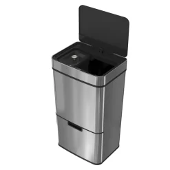 Abfalleimer mit Sensor 72L silber