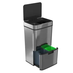 Abfalleimer mit Sensor 72L silber