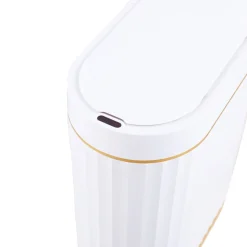 Abfalleimer mit Sensor 7L weiss/gold
