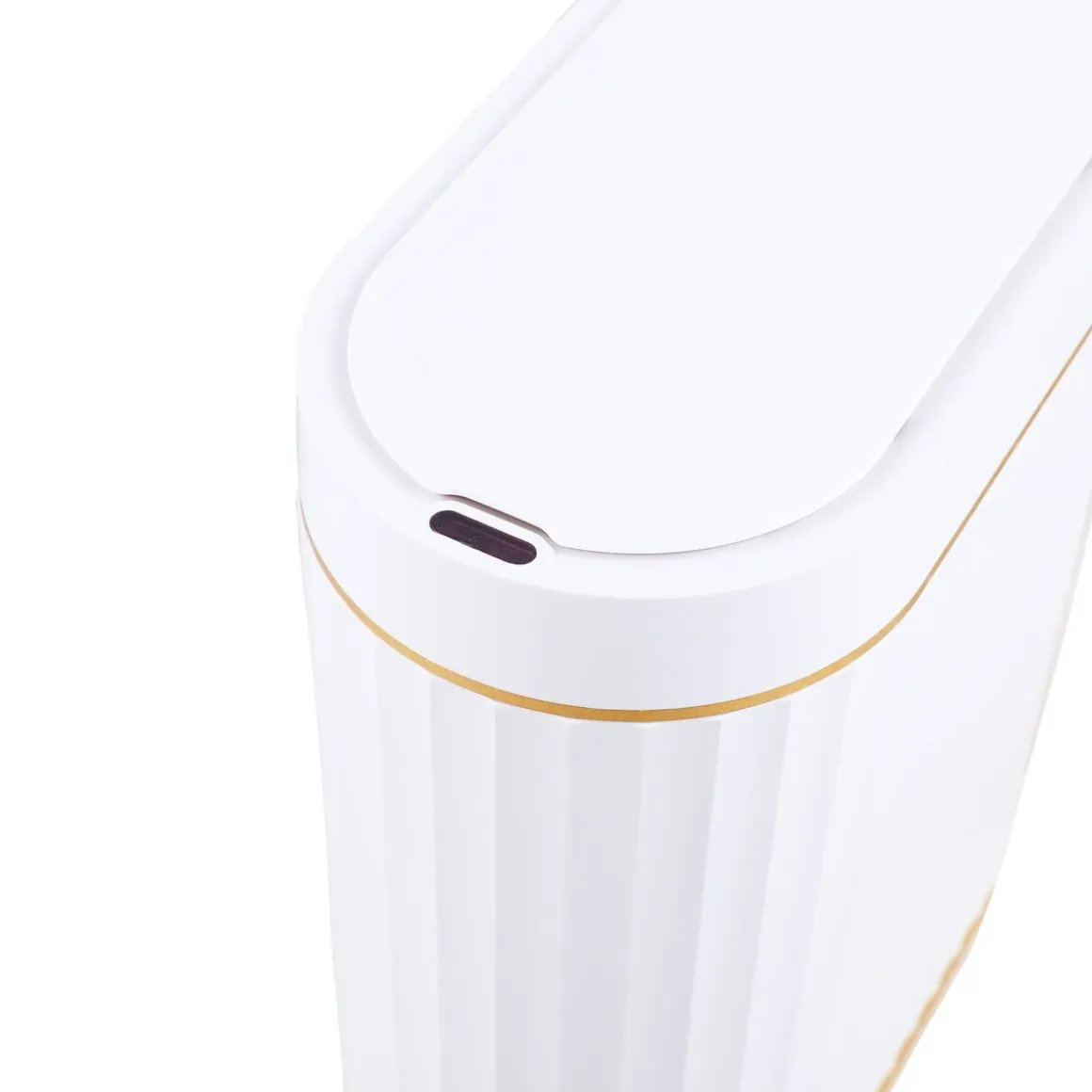 Abfalleimer mit Sensor 7L weiss/gold