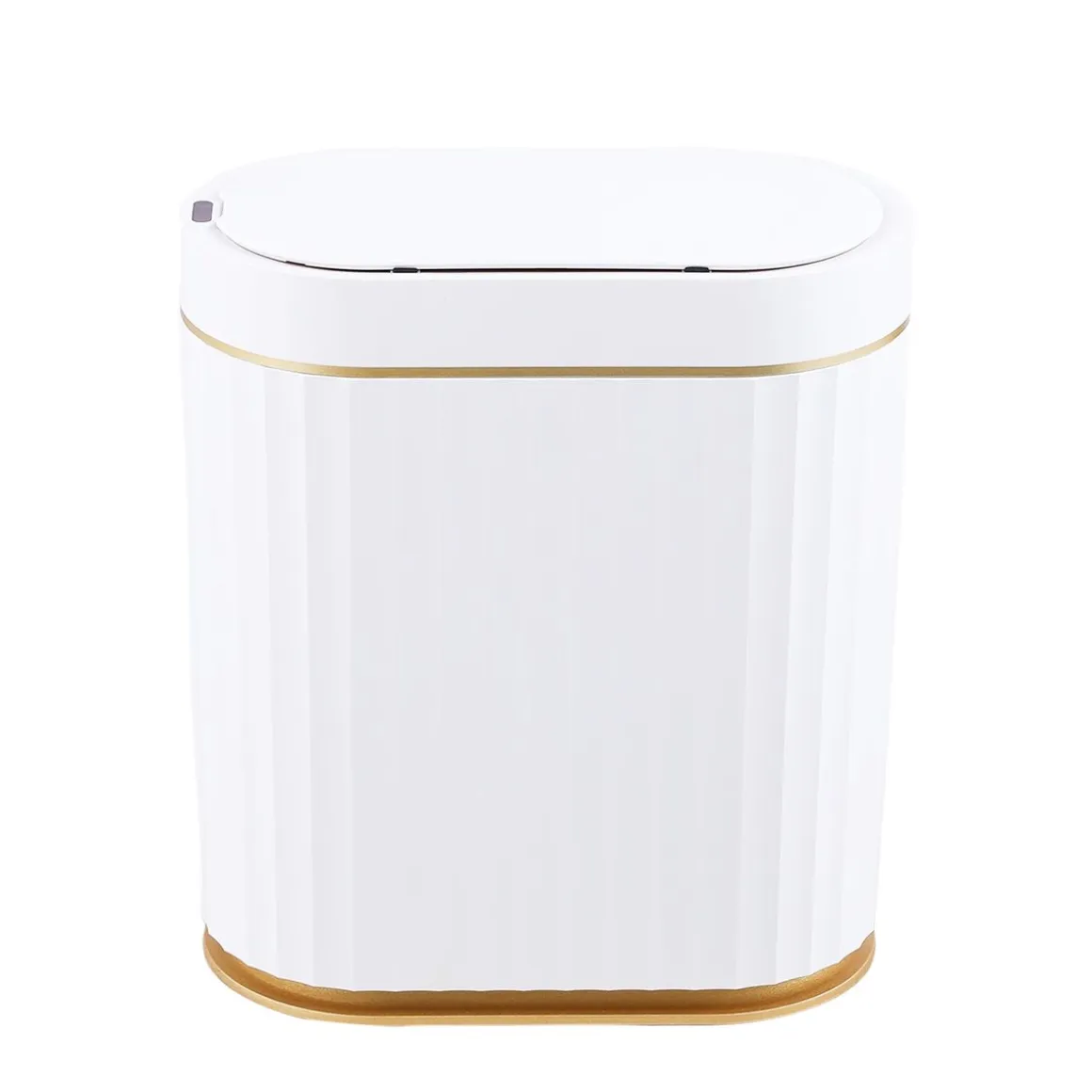 Abfalleimer mit Sensor 7L weiss/gold