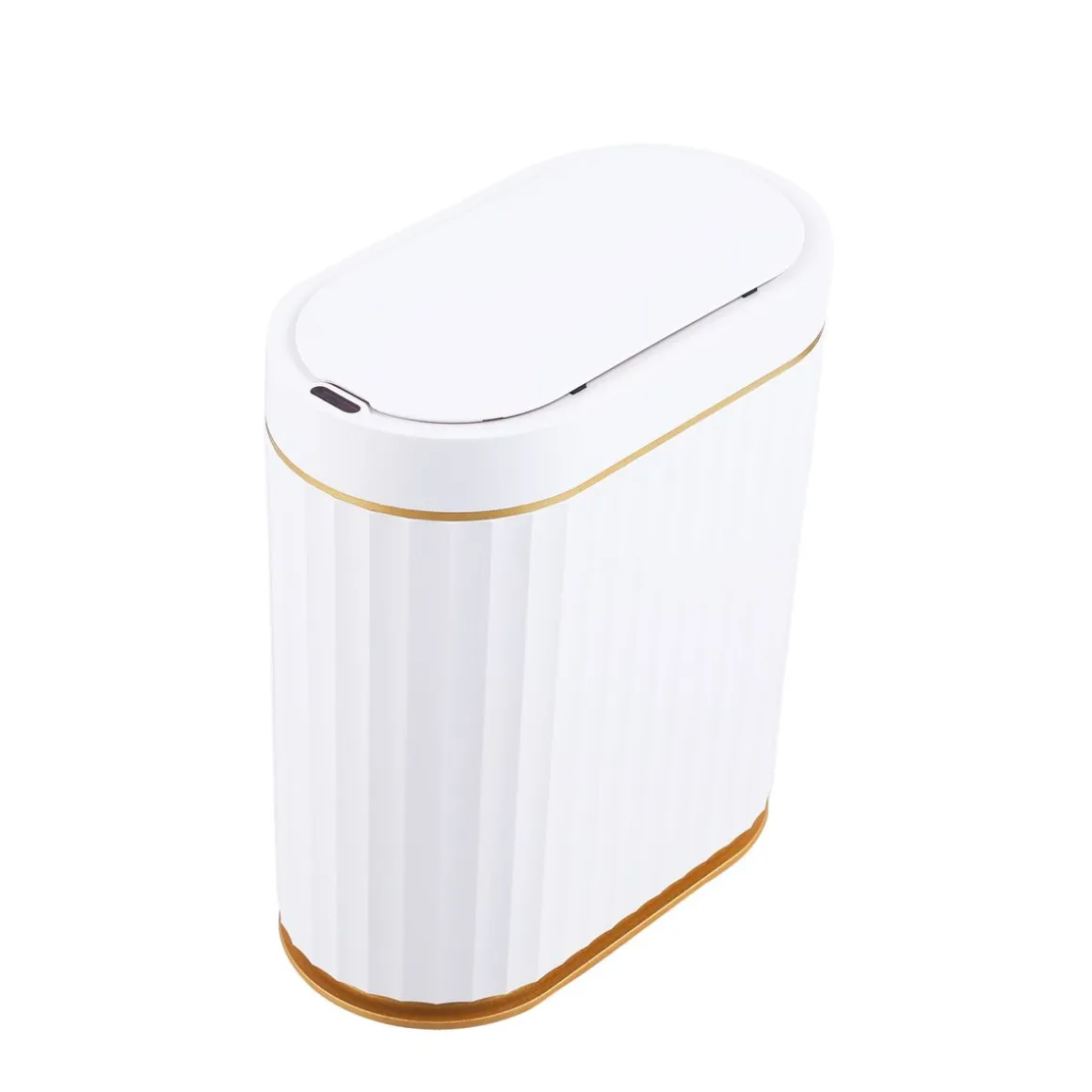 Abfalleimer mit Sensor 7L weiss/gold