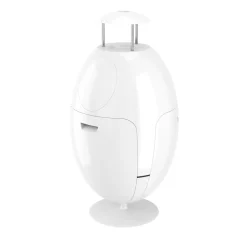Abfalleimer oval 3 Fächer 54L weiss