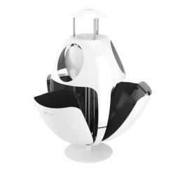 Abfalleimer oval 3 Fächer 54L weiss