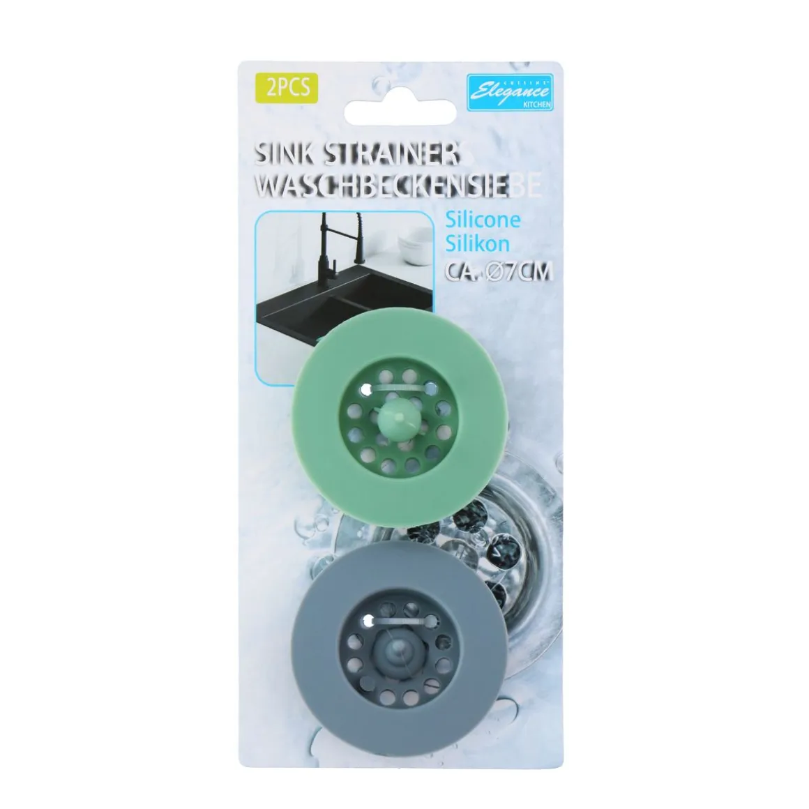 Abflusssieb Set Silikon 7 cm 2-teilig