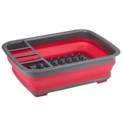 Abtropfgestell faltbar rot/grau
