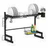 Abtropfgestell Metall 2 Etagen 65 x 28 x 52 cm schwarz