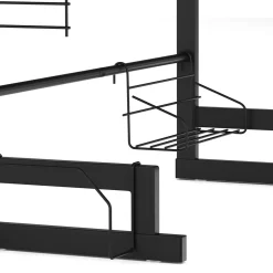 Abtropfgestell Metall 2 Etagen 65 x 28 x 52 cm schwarz