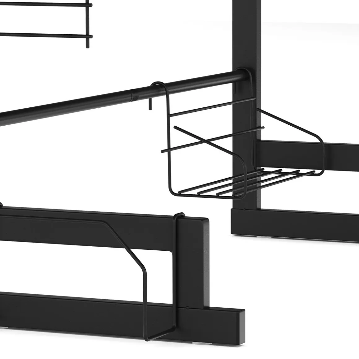 Abtropfgestell Metall 2 Etagen 65 x 28 x 52 cm schwarz