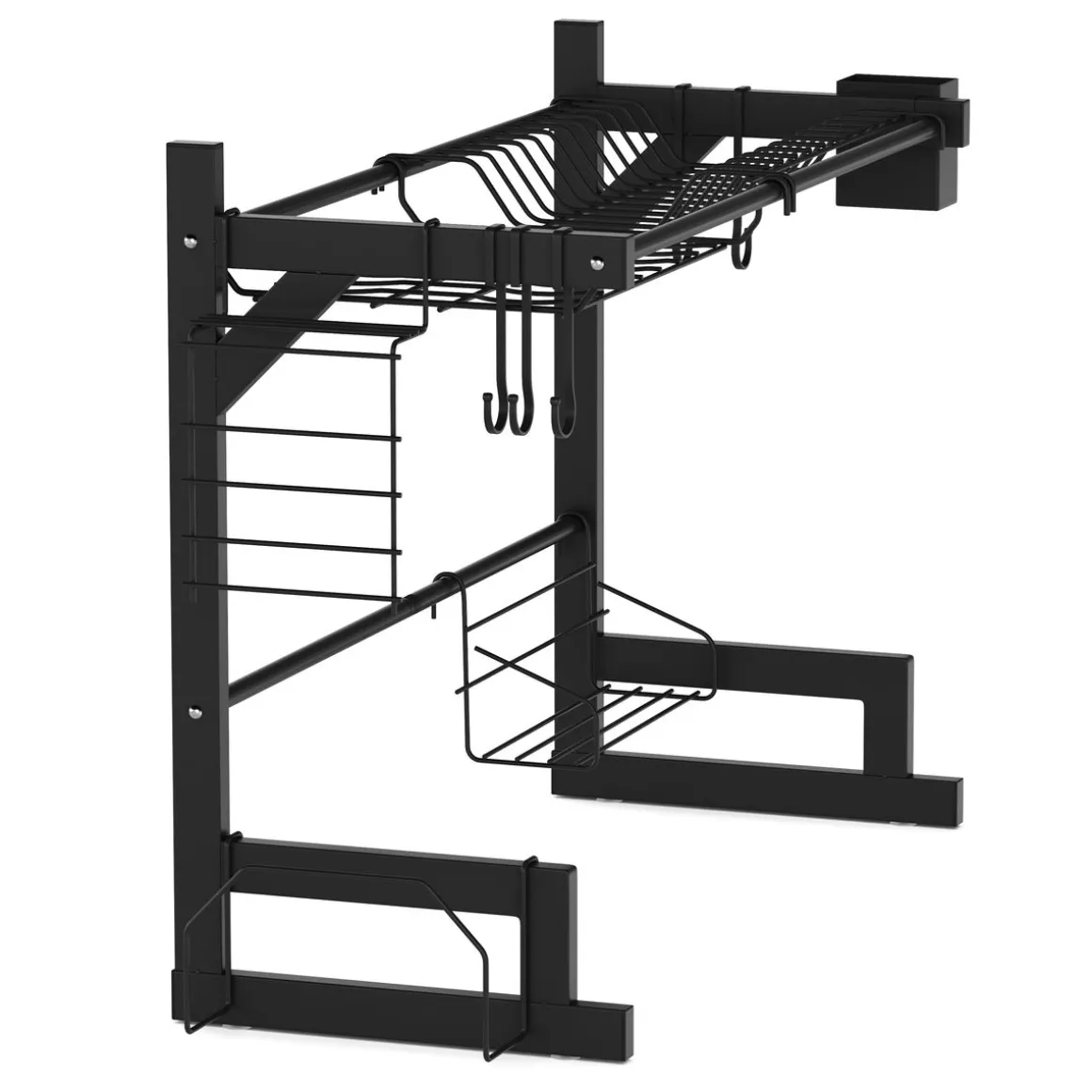 Abtropfgestell Metall 2 Etagen 65 x 28 x 52 cm schwarz