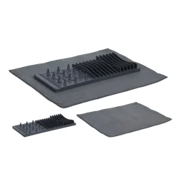 Abtropfgestell mit Matte 40 x 16 cm grau