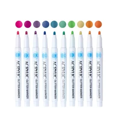Acrylmarker Set Glitzer 10-teilig bunt