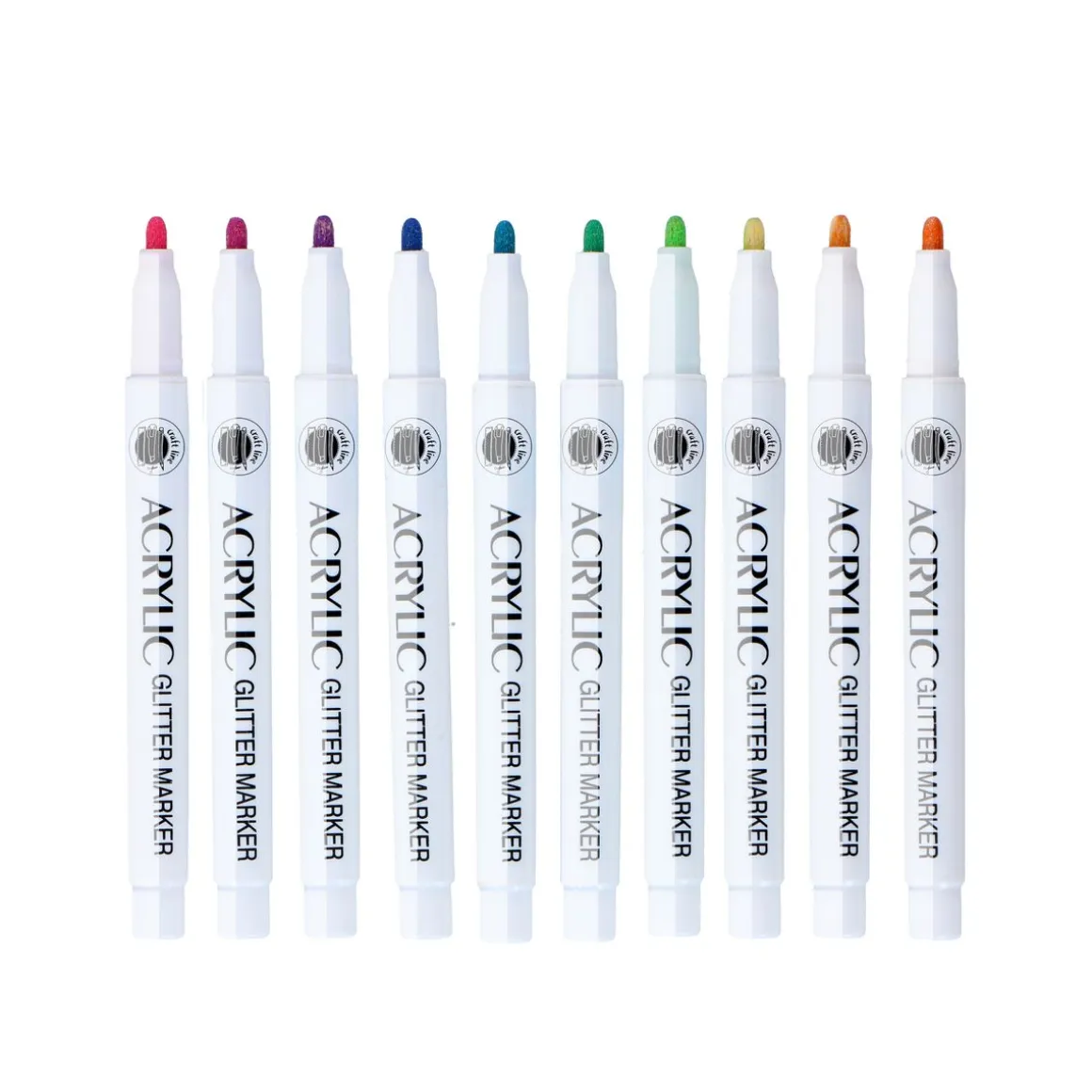 Acrylmarker Set Glitzer 10-teilig bunt