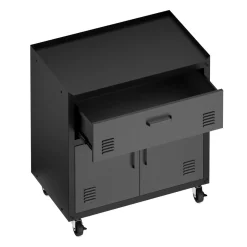 Aktenschrank MAKSIMUS 2 Türen 1 Schublade 77 x 80 cm anthrazit/schwarz