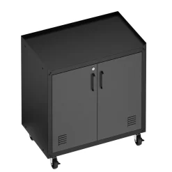 Aktenschrank MAKSIMUS 2 Türen 77 x 80 cm anthrazit/schwarz