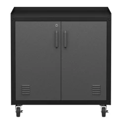Aktenschrank MAKSIMUS 2 Türen 77 x 80 cm anthrazit/schwarz