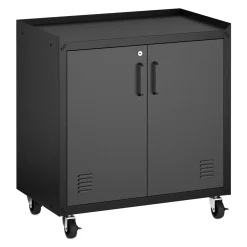 Aktenschrank MAKSIMUS 2 Türen 77 x 80 cm anthrazit/schwarz