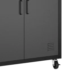 Aktenschrank MAKSIMUS 2 Türen 77 x 80 cm anthrazit/schwarz