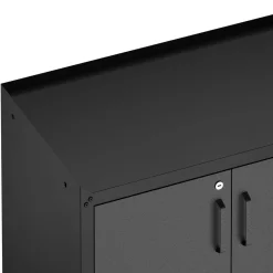 Aktenschrank MAKSIMUS 2 Türen 77 x 80 cm anthrazit/schwarz