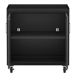 Aktenschrank MAKSIMUS 2 Türen 77 x 80 cm anthrazit/schwarz