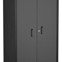 Aktenschrank MAKSIMUS 77 x 190 cm anthrazit/schwarz
