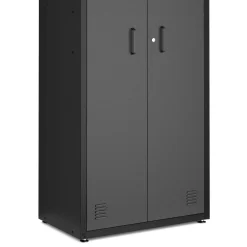 Aktenschrank MAKSIMUS 77 x 190 cm anthrazit/schwarz