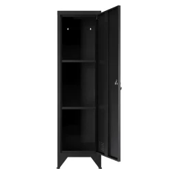 Aktenschrank mit 3 Böden ANTEY 38 x 137 cm schwarz