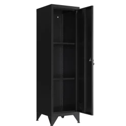 Aktenschrank mit 3 Böden ANTEY 38 x 137 cm schwarz